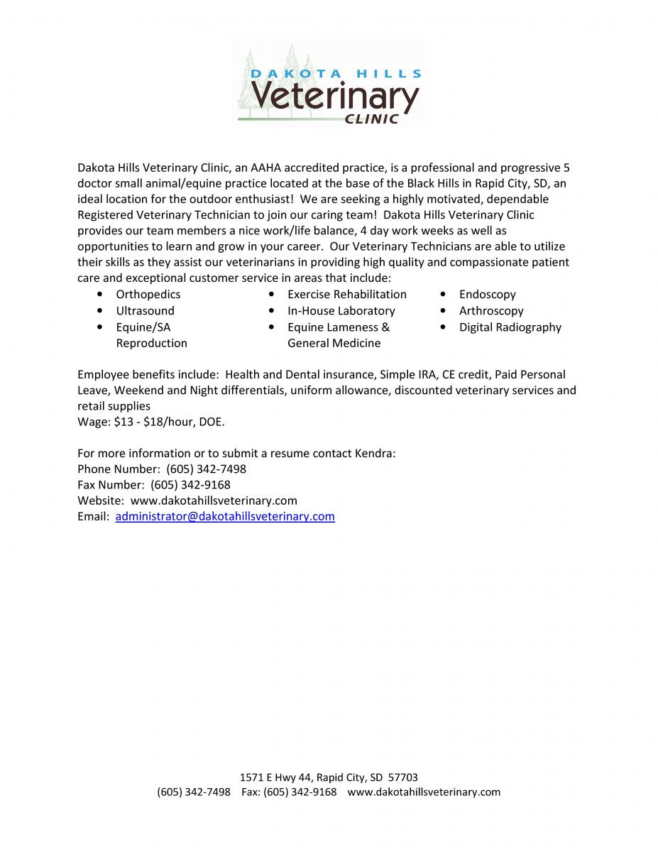 Registered Veterinary Technician