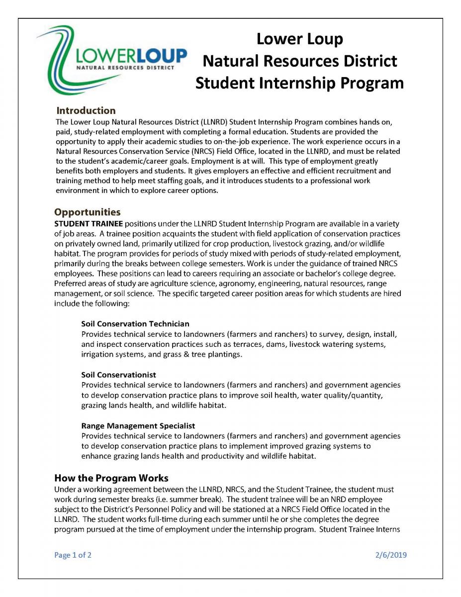 Student Internship Program