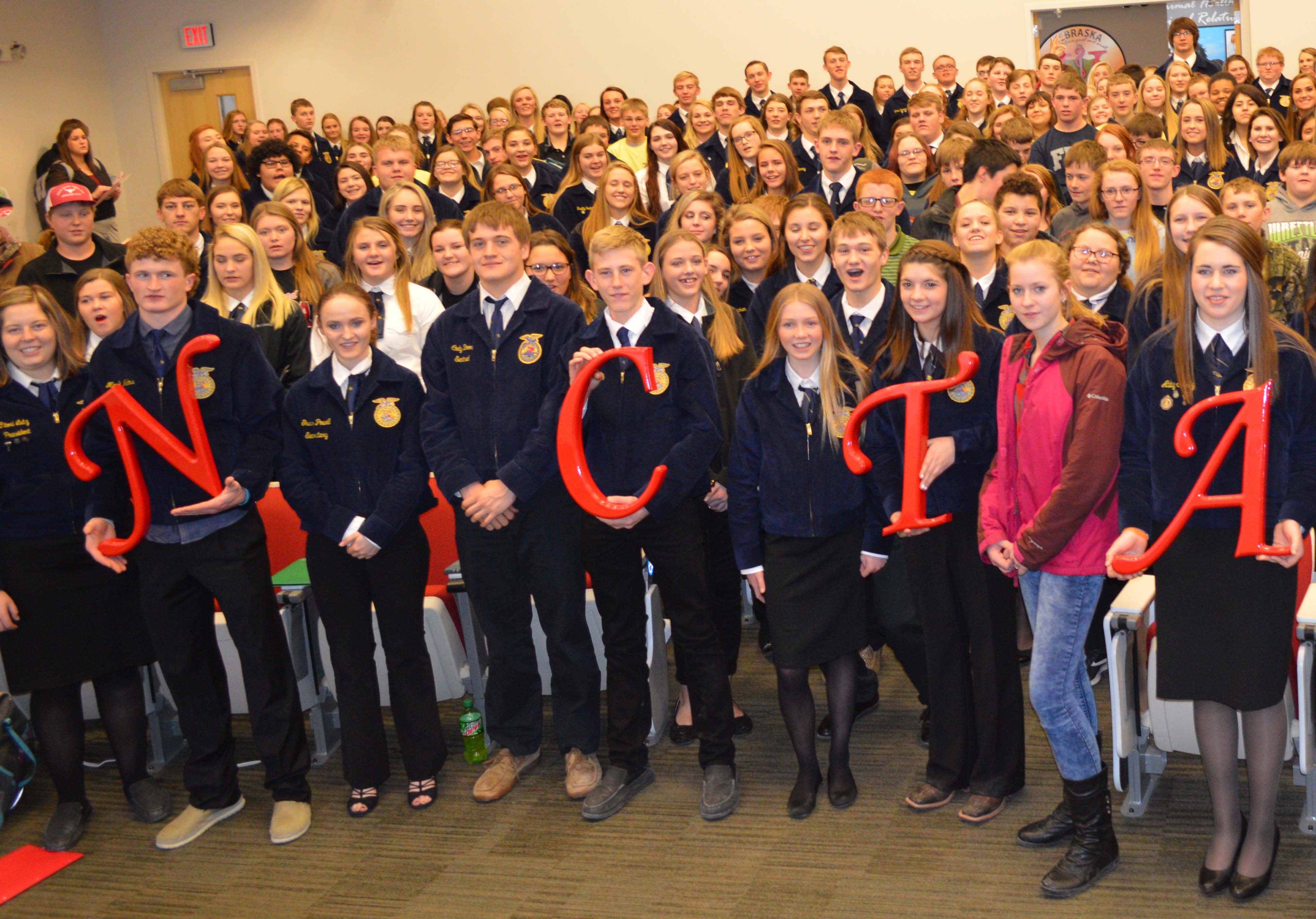 District 11 FFA members at the Nebraska College of Technical Agriculture. (Griffiths / NCTA Photo)