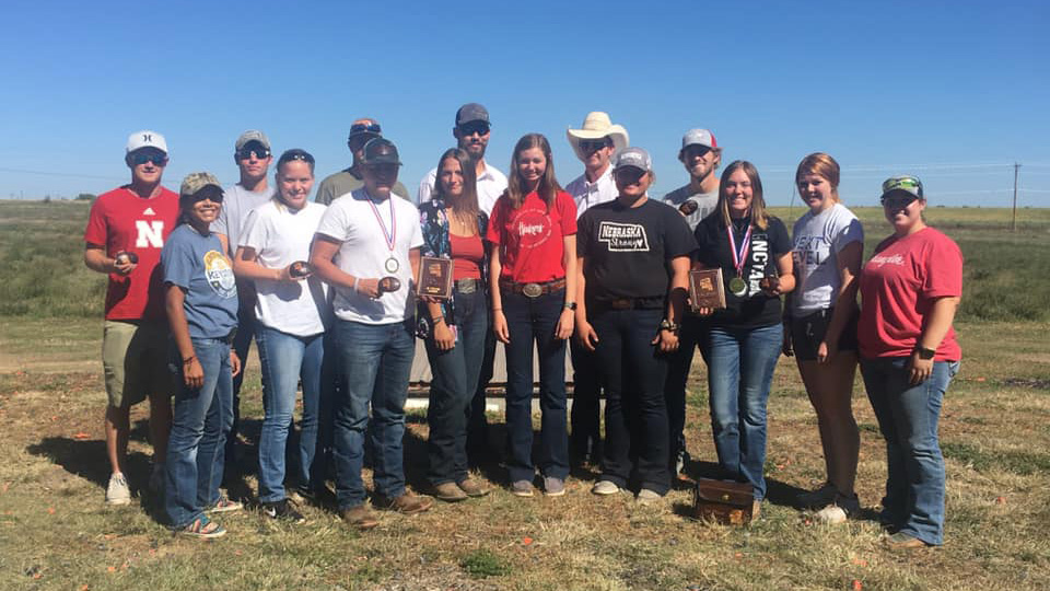 The Nebraska College of Technical Agriculture Shotgun Sports Team hosted the Prairie Circuit Conference Classic at North Platte recently. More than 200 contestants competed. Conference Champion Female Emily Miller is third from right. (NCTA photo)