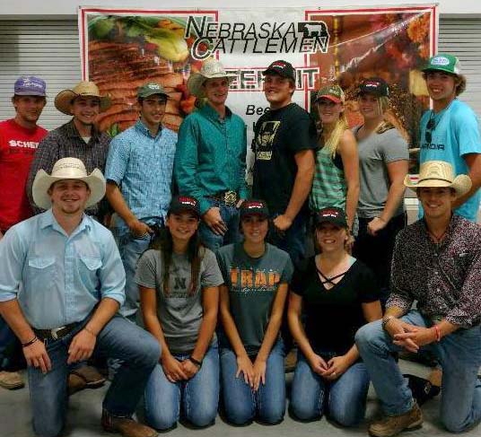 NCTA Collegiate Cattlemen and Women in Ag students support the beef industry as volunteers in serving at the Nebraska Cattlemen Beef Pit. This year, they will serve the afternoon and evening of Saturday, August 31st. (NCTA photo)