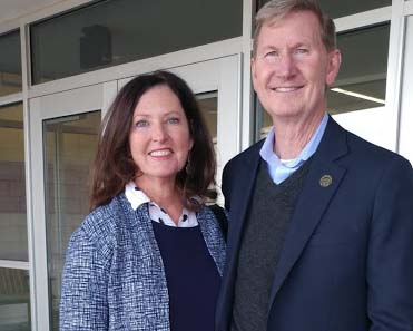 Lynda and Ted Carter visited the Nebraska College of Technical Agriculture on November 3 for a public forum. (Crawford/NCTA News)