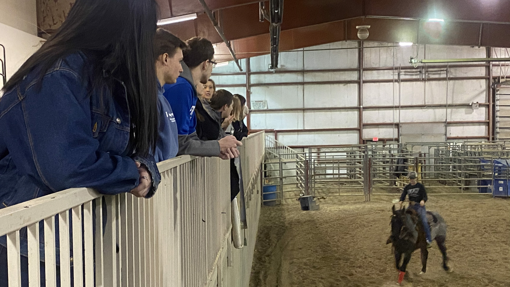 A riding demonstration was featured at Discovery Day in March, 2020 in the indoor arena at the Nebraska College of Technical Agriculture. Campus visits are open at NCTA in Curtis. (A. Bassett / NCTA News)