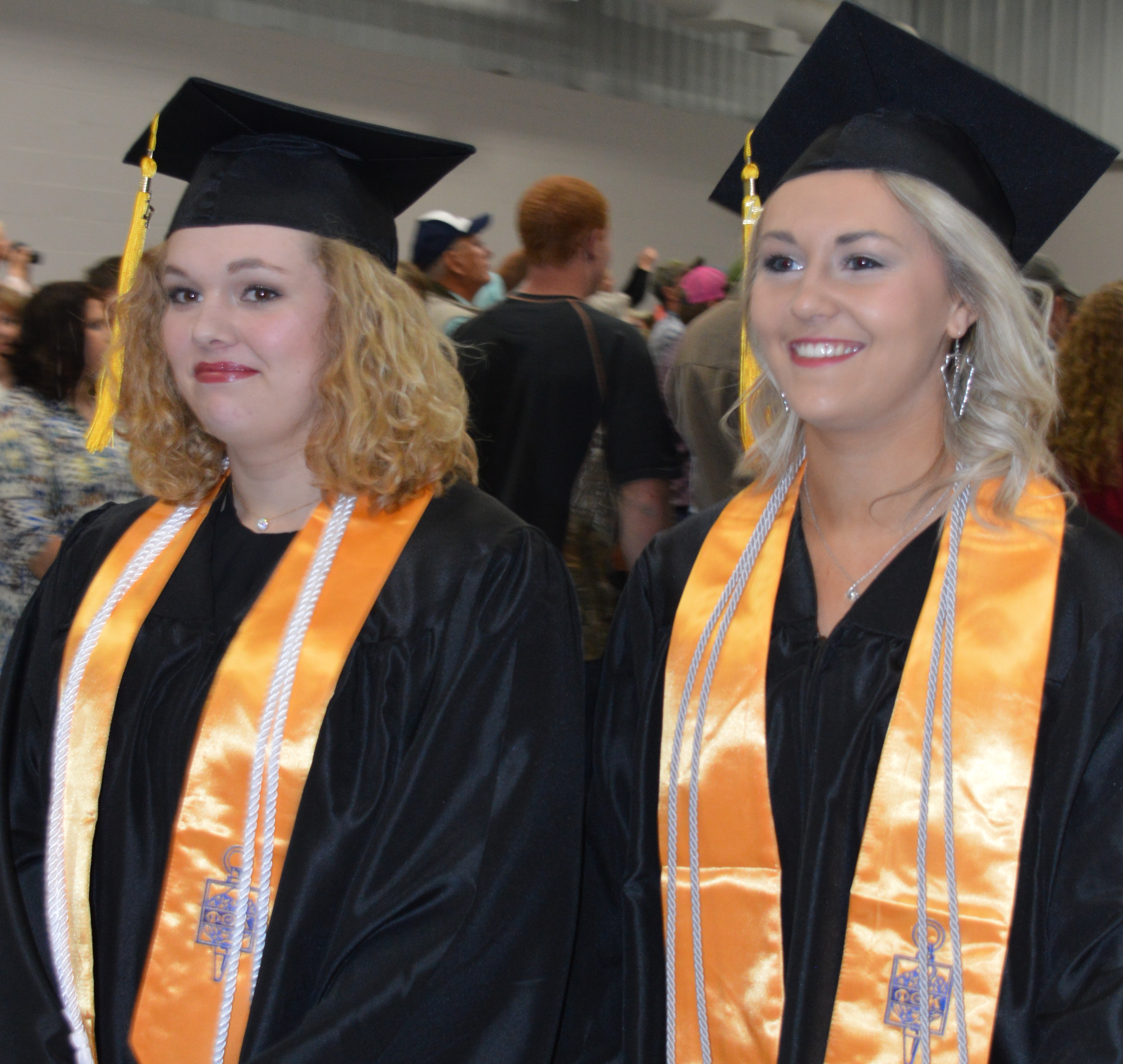 Academic honors for the fall semester were named in January. Class of 2017 graduates last May included these two members of Phi Theta Kappa, the academic honorary for two-year colleges. (NCTA Photo)