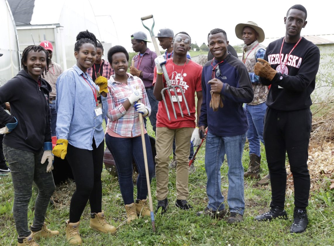 These UNL students from Rwanda took a horticulture class in their hands-on programs at NCTA last summer.