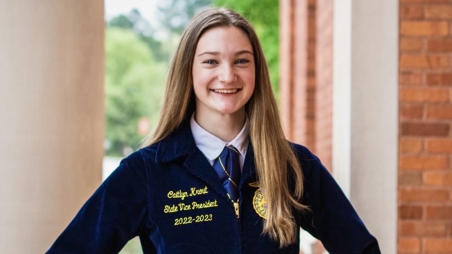 Caitlyn Krout during her year serving as the South Carolina State Vice President of FFA.