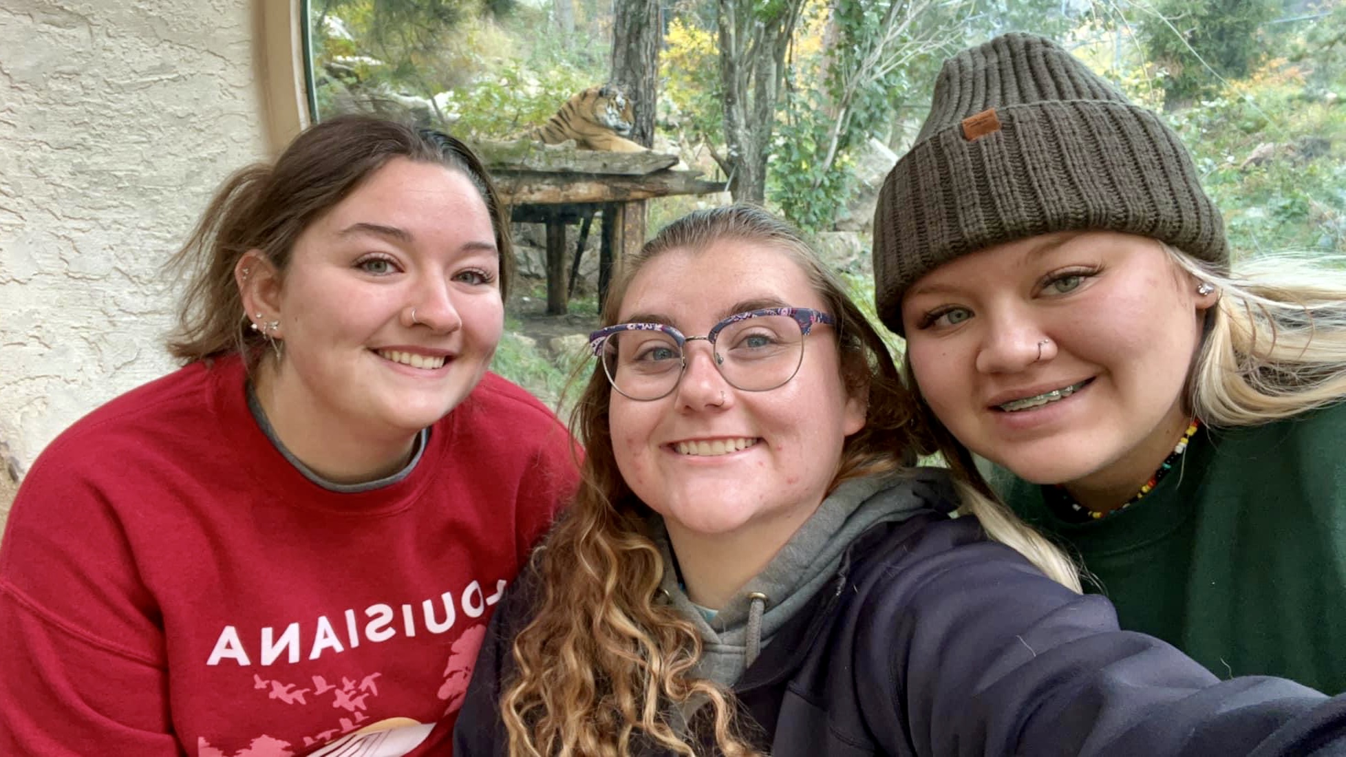 Veterinary Technology students (L-R) Jayden Robinson, Axtell; Shelby Kofler, McCook; and Elizabeth Schaffert, Culbertson are out on their internships in preparation to graduate in May.