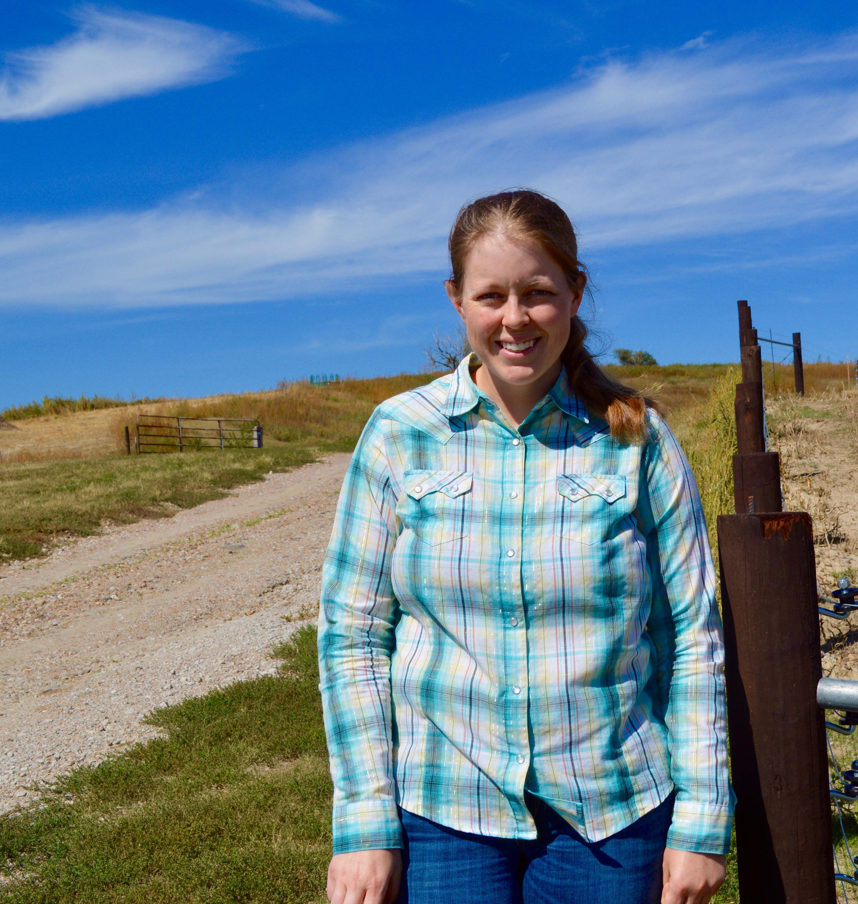 Research technologist for range management, Jessica Milby, enjoys working outdoors but also teaching students about range management at the Nebraska College of Technical Agriculture. (Sophie Nutter photo)