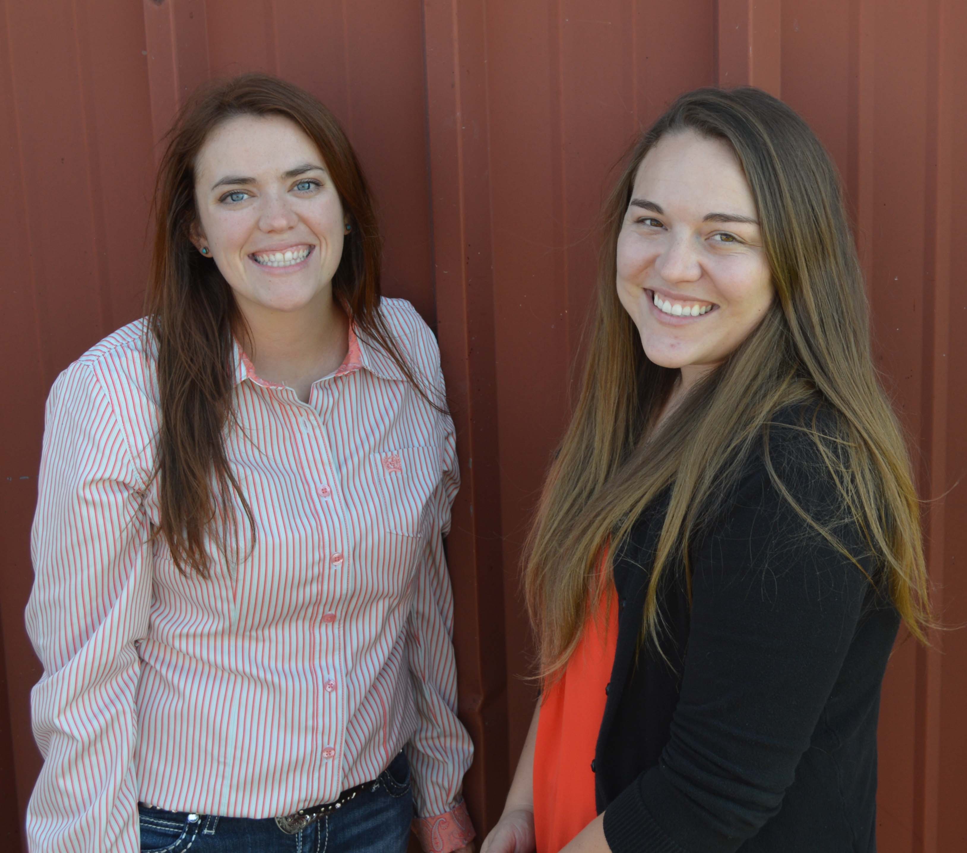 Tasha King, at left, and Joslyn Beard are instructors in the NCTA Animal Science Division. (Nutter/ NCTA photo)
