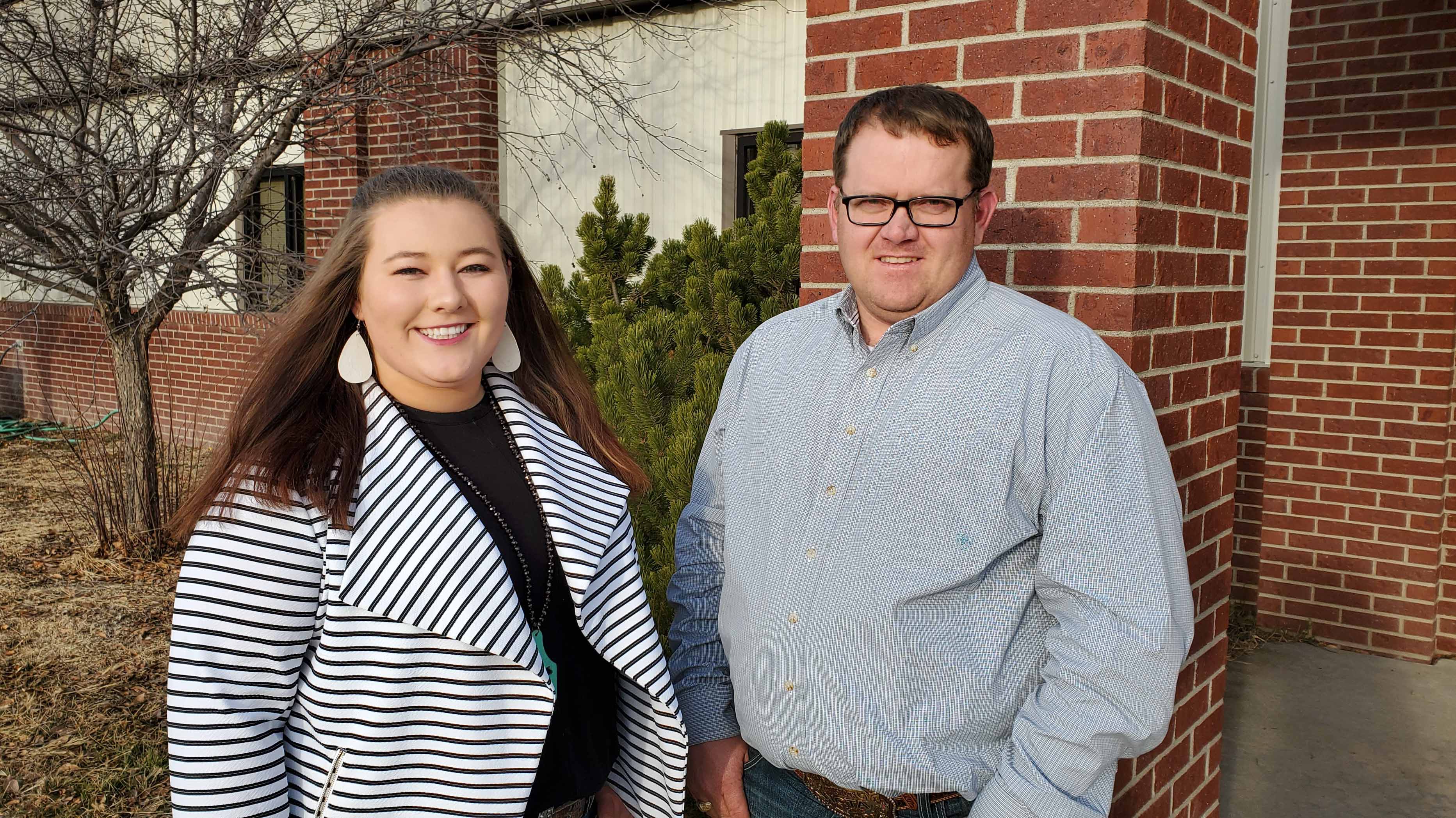 Kayla Mues of Cambridge plans to be an Ag Ed teacher and FFA advisor, like Dr. Doug Smith, one of her mentors and professors at the Nebraska College of Technical Agriculture. (Crawford / NCTA News)