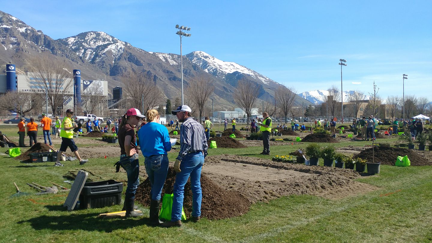 NCTA-Curtis students recently competed at the National Collegiate Landscape Competition in Provo, Utah. The trio of Heath Buchanan, Andrea Burkhardt and Alyssa Novak placed 16th of 57 teams in landscape installation. (NCTA Photo)