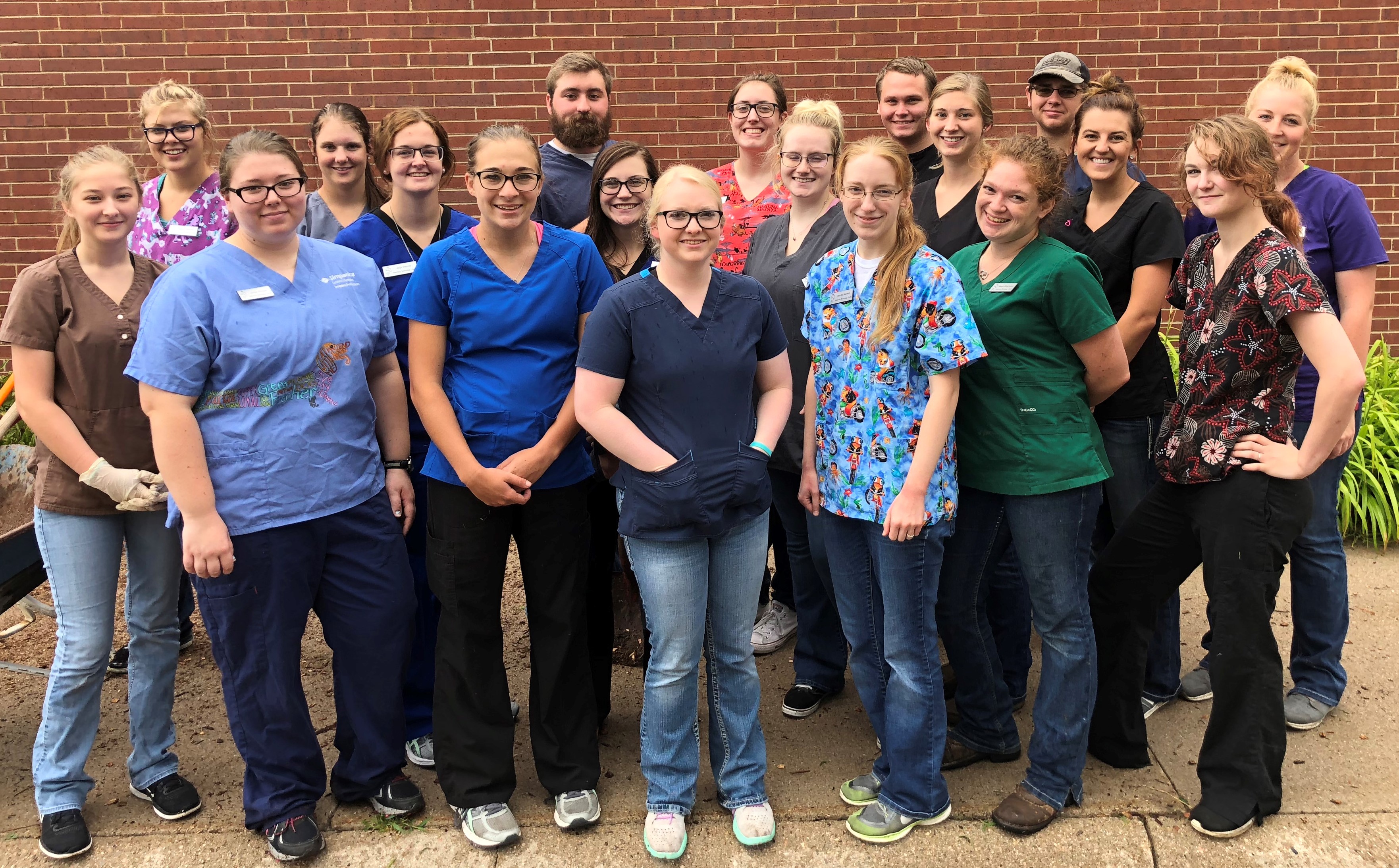 Veterinary technology students will complete their summer session on Friday. Recently, students from radiology and parasitology courses pitched in for campus cleanup around the NCTA Vet Tech complex. (NCTA photo)