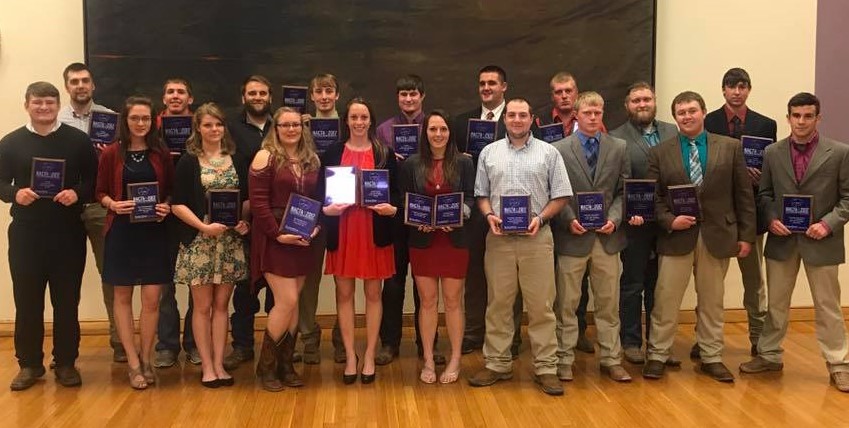 Twenty students from the Nebraska College of Technical Agriculture won Reserve Champion Sweepstakes for two-year colleges at a national contest April 6-8.. (NCTA Photo)