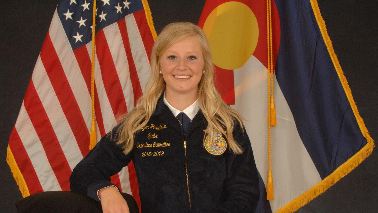 Taylor Hendrix was a state officer of Colorado FFA in 2018-2019. (Courtesy photo)