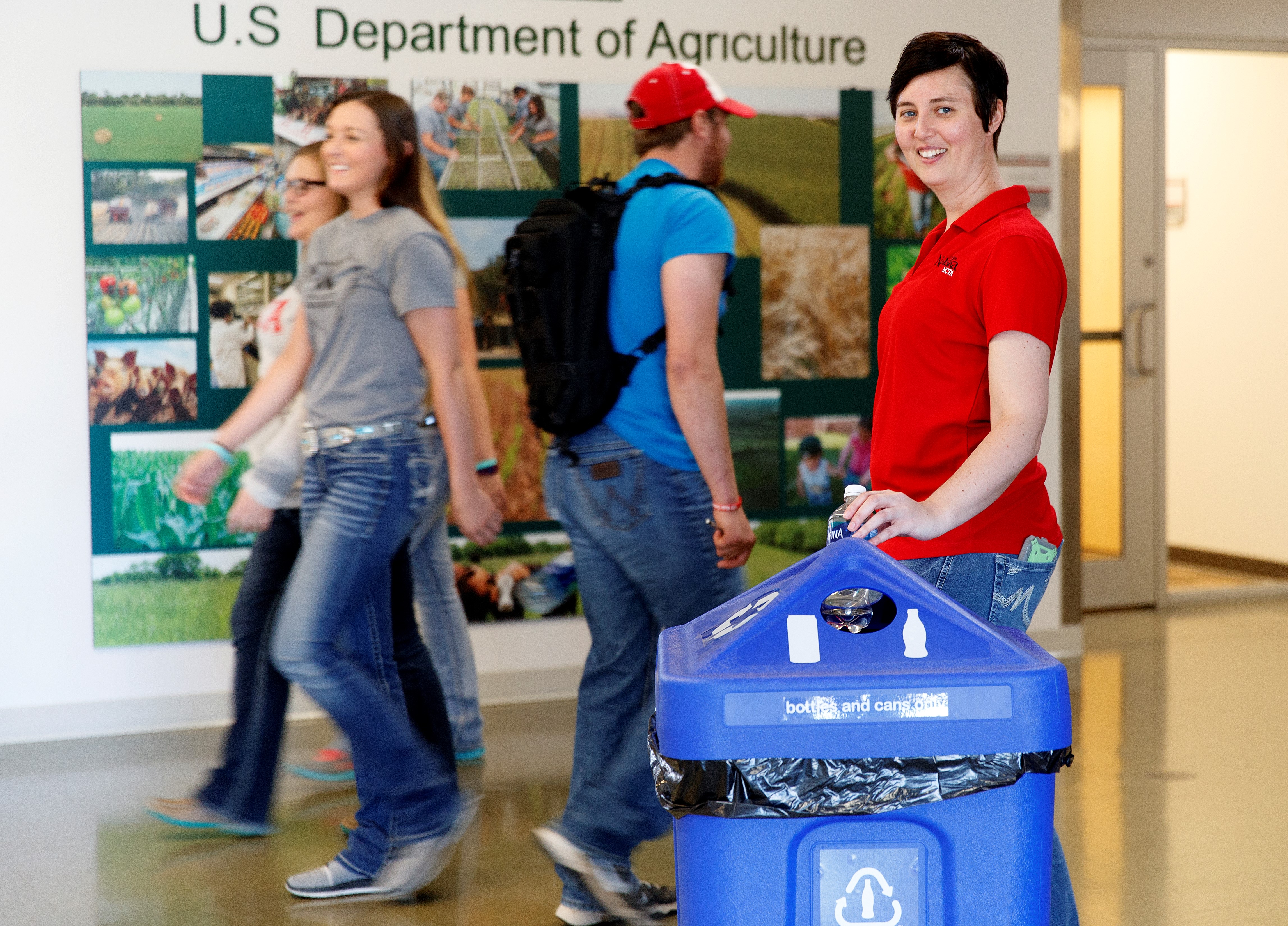Tee Bush, horticulture and math professor, at the Nebraska College of Technical Agriculture, is coordinating a new recycling initiative at the college’s campus in Curtis. (Craig Chandler photo) 