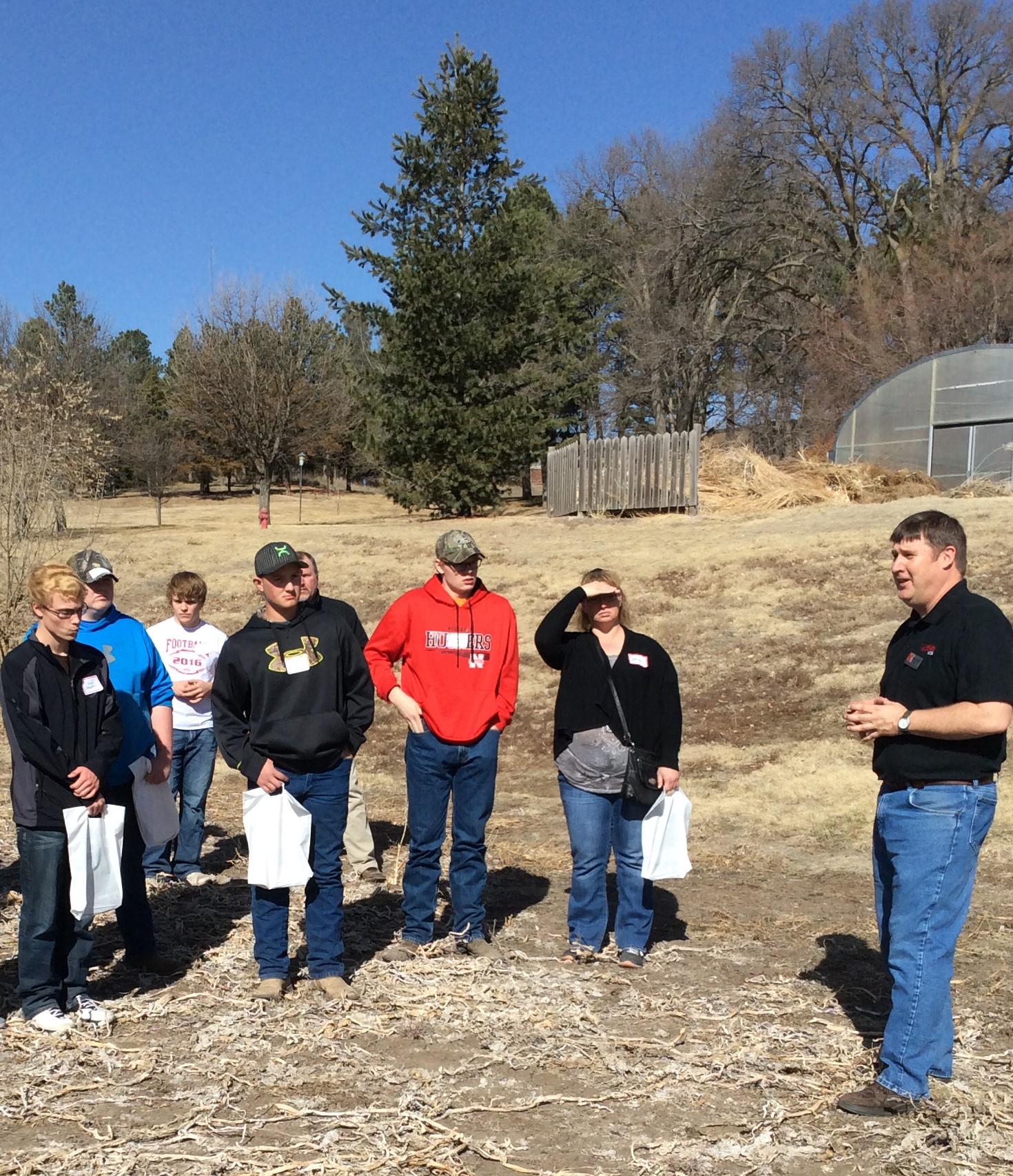 NCTA Agronomy Professor Brad Ramsdale leads a student tour this spring. (NCTA file photo)
