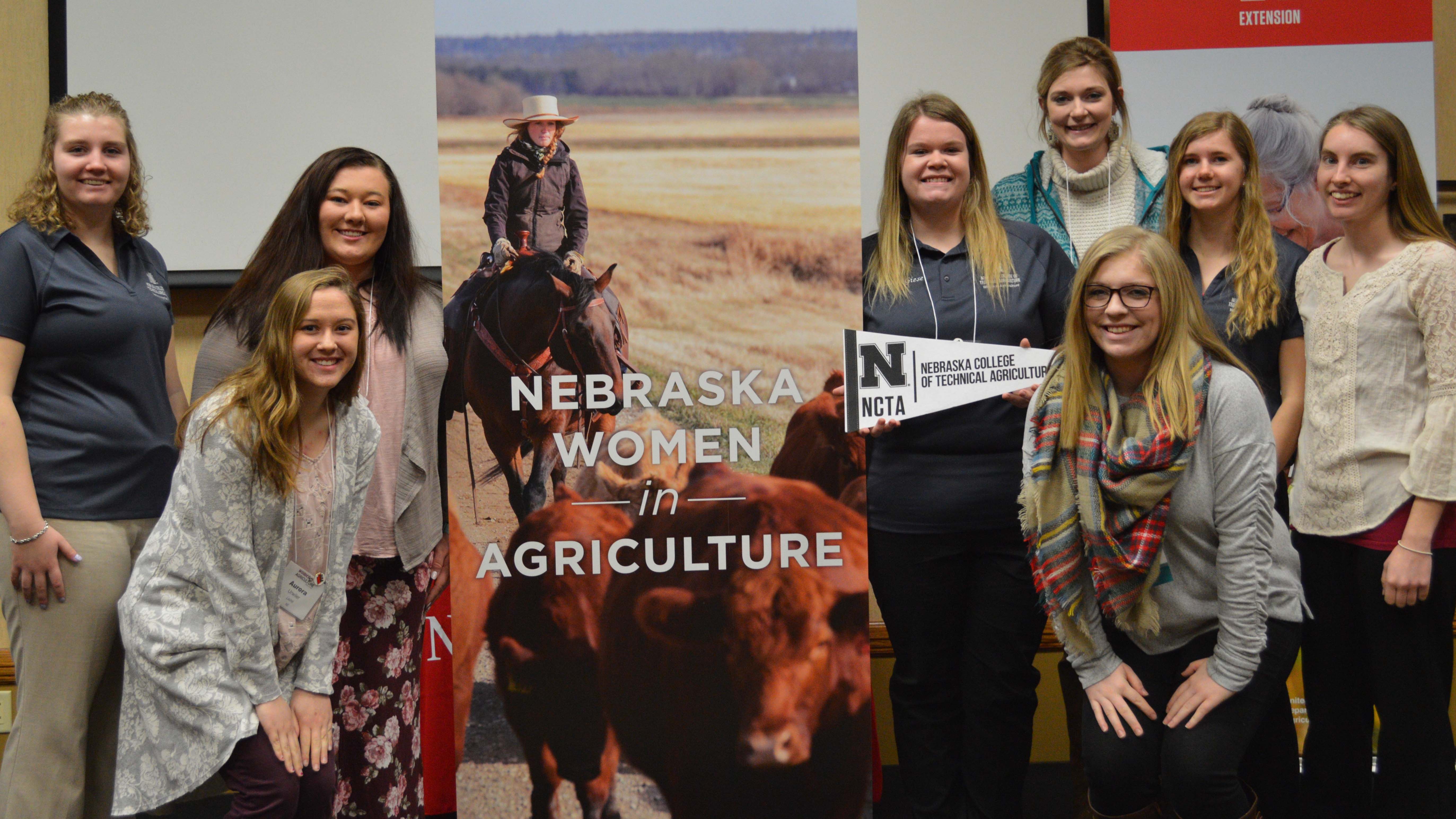 Aggie students from the Nebraska College of Technical Agriculture enjoyed networking at the 2019 Women in Ag Conference. (NCTA News)
