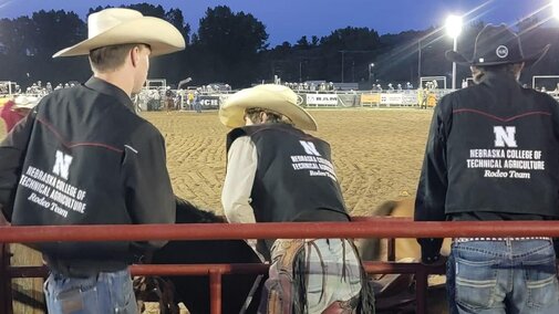 NCTA students getting ready for rough stock events at rodeo