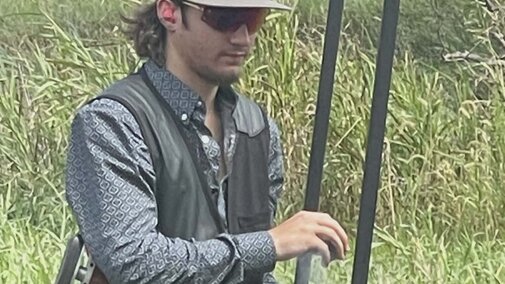 NCTA student, Conrad, preparing for Shotgun team competition