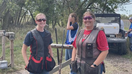 Ncta students visiting before shotgun teams competetion. 
