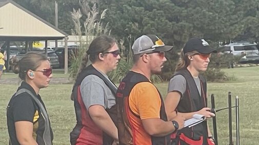 Members of NCTA Shotgun team watching competition