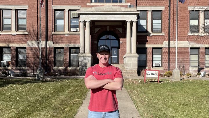 Chase Glover of Grand Island, Nebraska, is studying agronomy at the Nebraska College of Technical Agriculture.