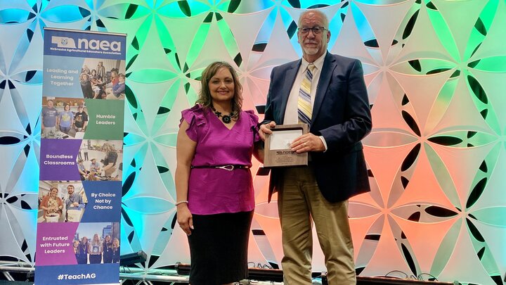 NCTA Dean Larry Gossen celebrated by the Nebraska Ag Educators Association. (PC: C. Kubik)