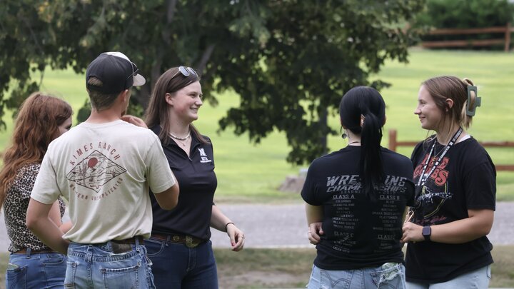 New students gather for an activity on the first days of the fall 2025 semester. 