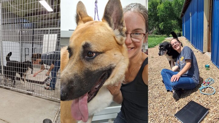 Sarah Munk, NCTA ‘13 veterinary technology alum, at her Newport, NE area grooming and boarding business, “Mutts and Hutts”.
