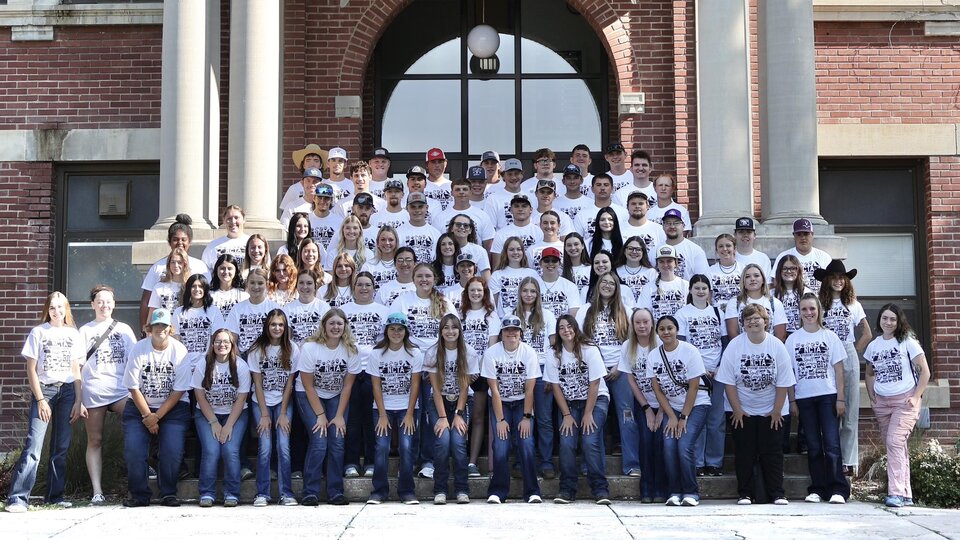 NCTA Class of 2027 picture in front of Ag Hall.