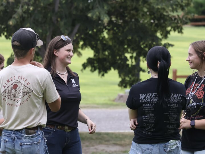 New students gather for an activity on the first days of the fall 2025 semester. 