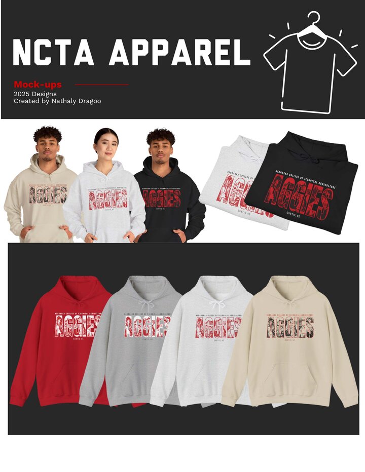 Models wearing hoodies with the NCTA logo 