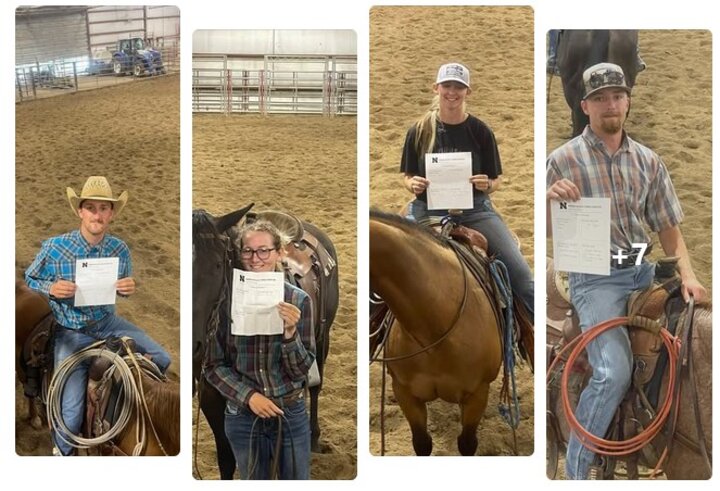 Ranch Horse team members receiving awards