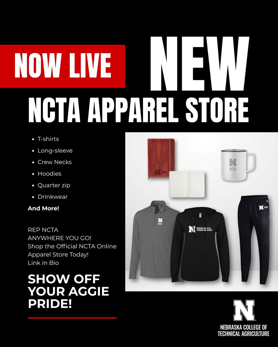 Image showing NCTA Aggie apparel from the UNL Campus store