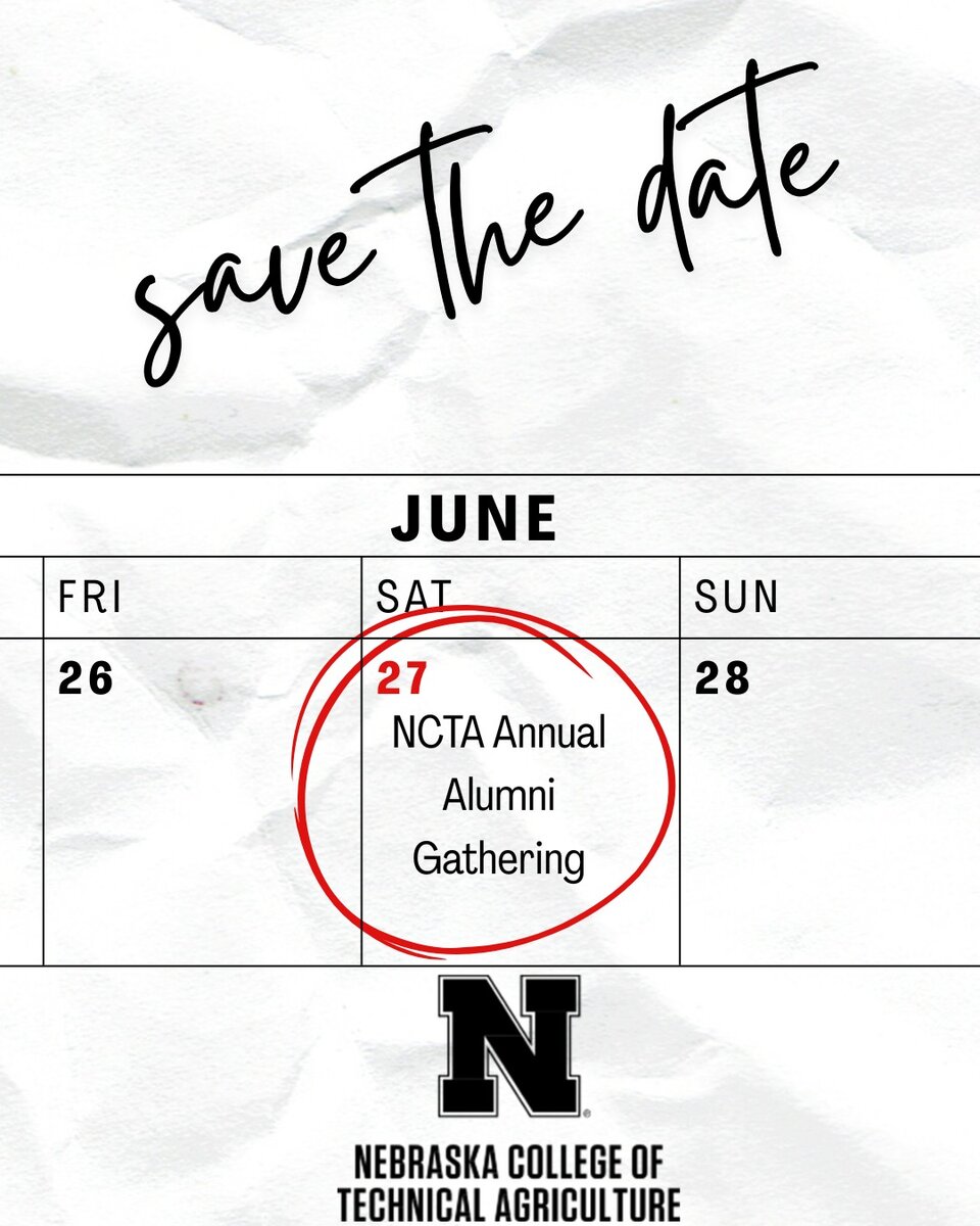 This image is of a calander telling alumni to save the date for the June 27, 2026 alumni event