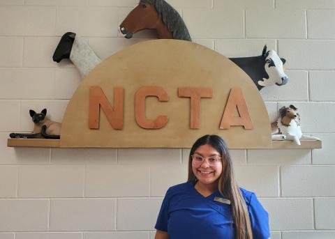 Aileen Reynosa-Esquivel of Lexington, Nebraska is a sophomore student studying veterinary technology at NCTA. (Crawford / NCTA News photo)