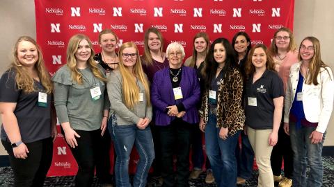 Women in Ag from the Nebraska College of Technical Agriculture will host a Meet & Greet and panel discussion on Tuesday. Jo Bek, center, is one of the panelists. Sophie Nutter, far left, is the club president and invites any women from the area to attend. (NCTA file photo)