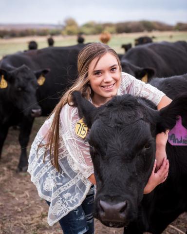 Andrea Hipke, NCTA animal science major and member of the Aggie livestock judging team, will be assisting with a livestock camp on May 25 at NCTA. (Courtesy photo)