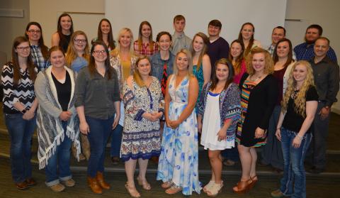 Academic honorary Phi Theta Kappa members, May 2017. (Crawford/NCTA News)