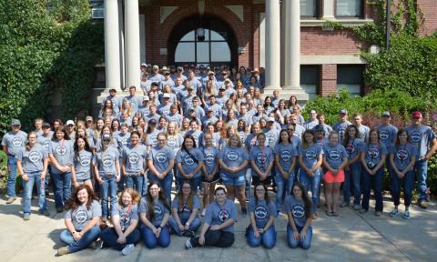 A record 148 new freshman and transfer students at the Nebraska College of Technical Agriculture started classes August 20. Total fulltime enrollees of 275 students is the highest since 1995. (Photo by Tina Smith / NCTA Admissions)