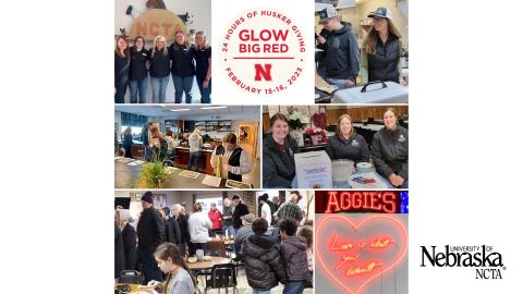 Students show up in many ways. From the Glow Big Red fundraiser, to sharing Valentine's Day love, to caring and showing up to support those in need. 