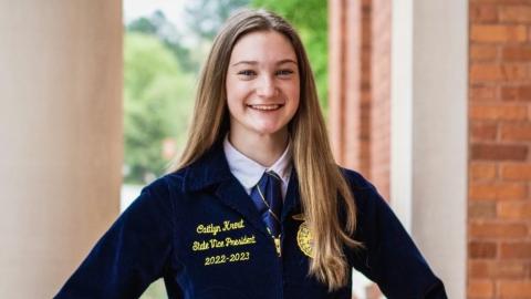 Caitlyn Krout during her year serving as the South Carolina State Vice President of FFA.