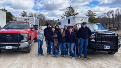 NCTA Ranch Horse Team ready for departure for the LCCC Ranch Horse Spring Round Up in Cheyenne, Wyoming.