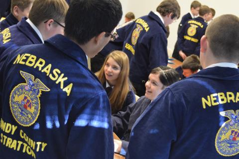 Students from FFA chapters in southwestern Nebraska often compete in their district FFA contests at the campus of the Nebraska College of Technical Agriculture. (NCTA file photo)