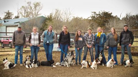 NCTA Stock Dog Team and coaches prepare for their Fall Herding Clinic on Nov. 12-14. (Courtesy photo)