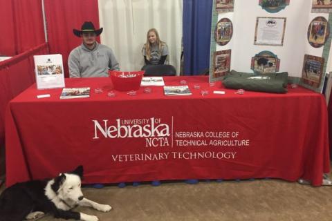 Stock dog Vanna, students CJ and Paige represented the Aggie Stock Dog Team and Veterinary Technology at the 2019 McCook Farm & Ranch Show. We look forward to being back to the show this week. (NCTA file photo)