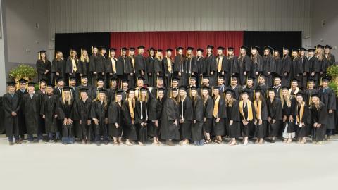 The NCTA Aggies of 2023 commencement on May 4, 2023 at the Curtis Memorial Community Center. (Photo by Staci Blomstedt / NCTA News)