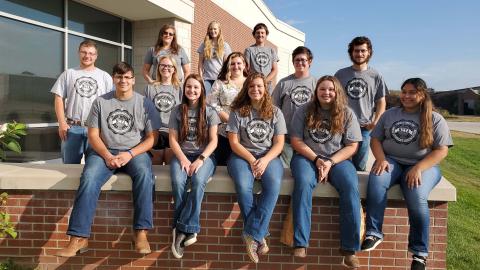 The Resident Assistants at the Nebraska College of Technical Agriculture in Curtis welcomed Aggie students to campus last weekend. (Photo by M. Crawford / NCTA News)
