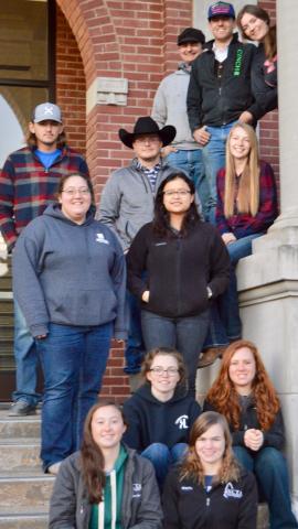 All 12 resident assistants at the Nebraska College of Technical Agriculture in Curtis will graduate May 7. (Arambula /NCTA photo)