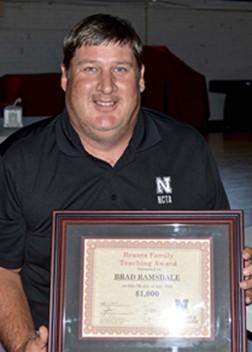 Agronomy professor Brad Ramsdale received the Bruntz Family Teaching Award at NCTA earlier this year.